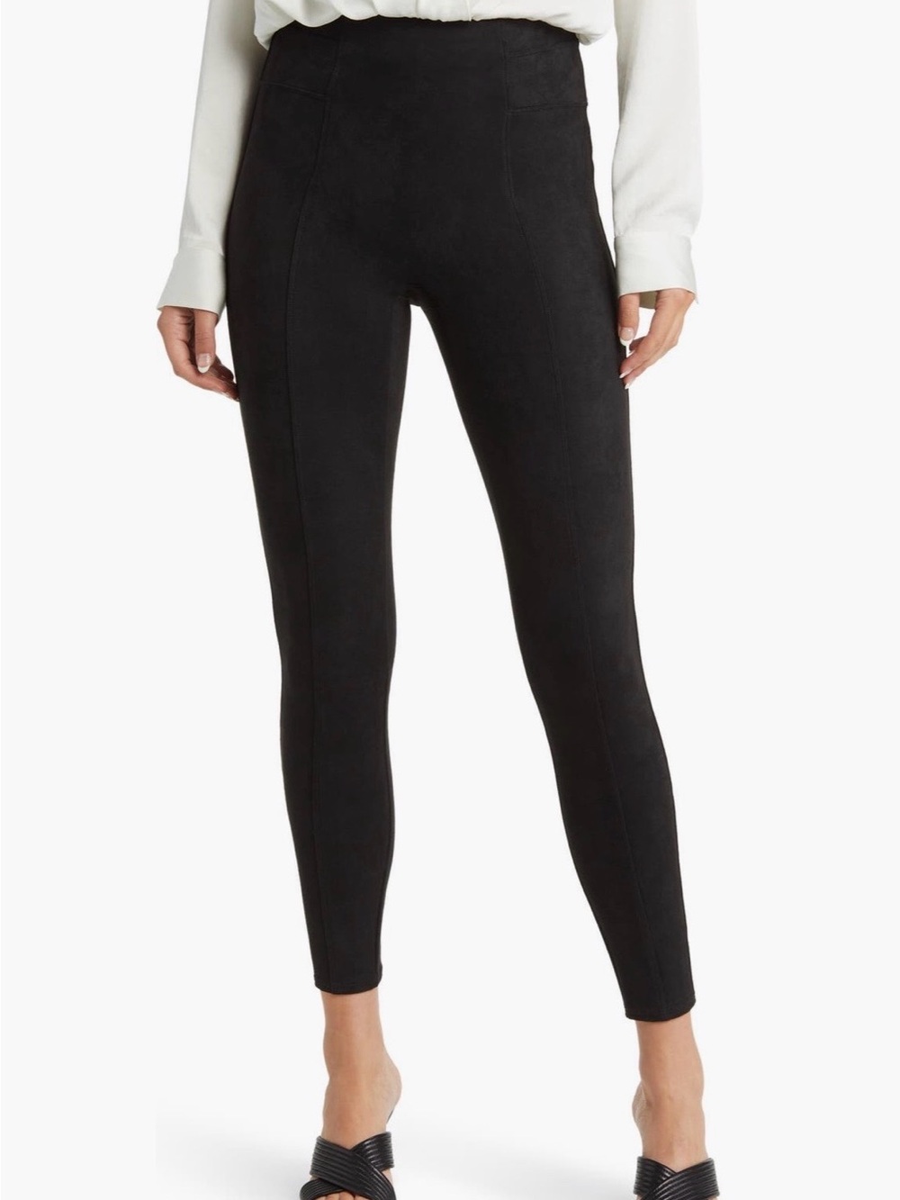 SPANX Black High-Waist Ponte Ponté Leggings